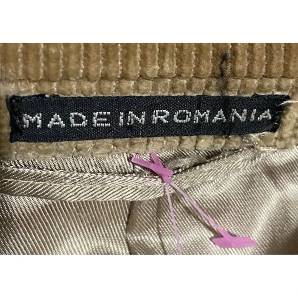Vintage 1970s Corduroy Blazer Jacket Size‎ 42L Light Brown Tan Pockets Cotton